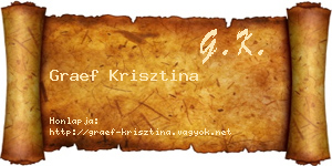 Graef Krisztina névjegykártya
